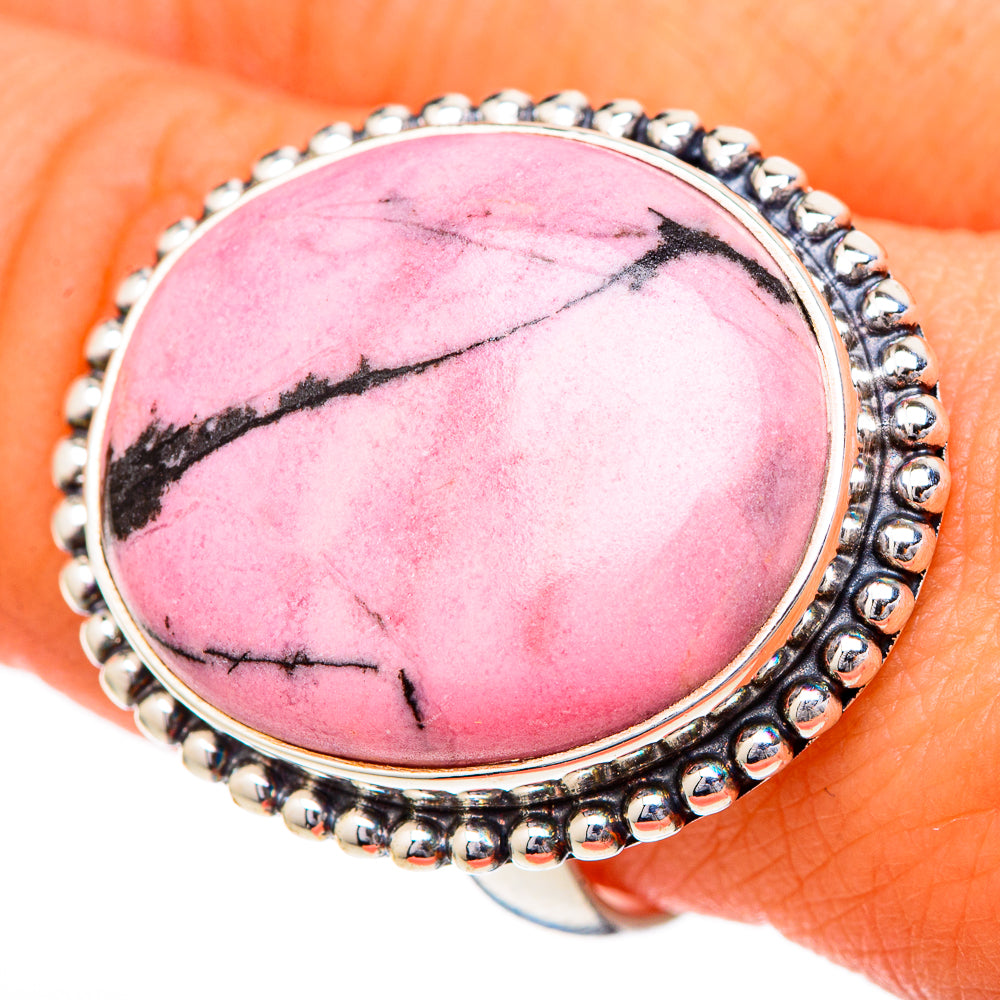 Rhodonite Rings handcrafted by Anasilvercos - RING102158