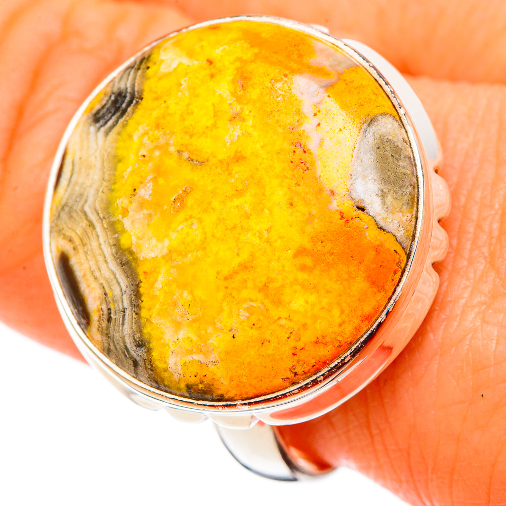 Bumble Bee Jasper Rings handcrafted by Anasilvercos - RING102174
