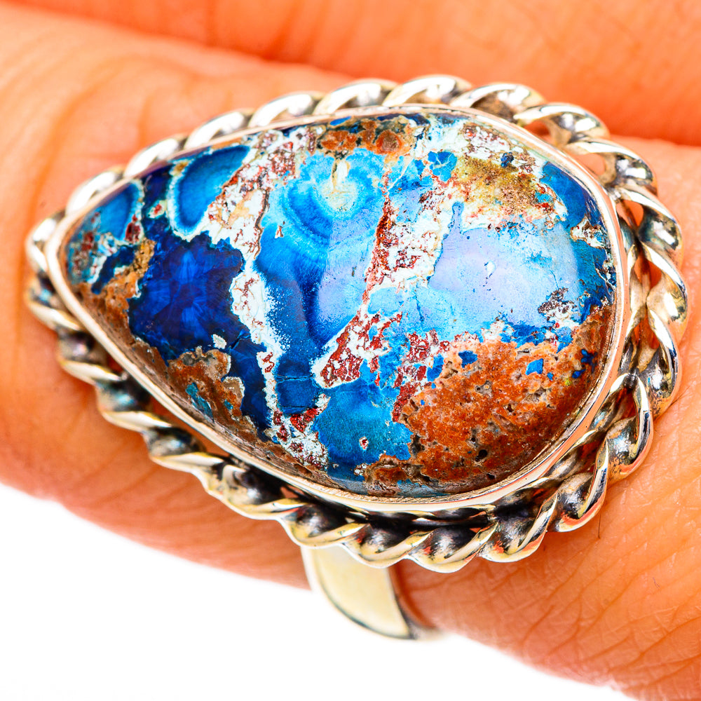 Chrysocolla Rings handcrafted by Anasilvercos - RING102179
