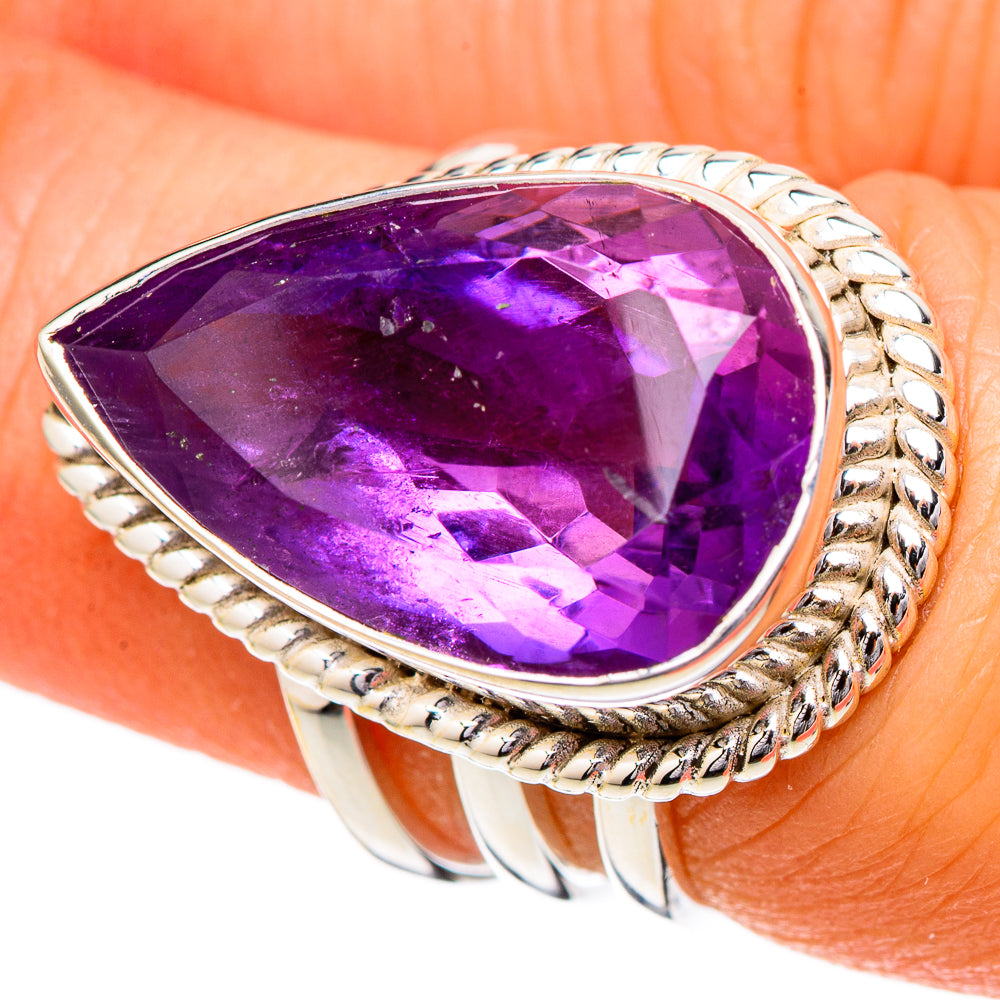 Amethyst Rings handcrafted by Anasilvercos - RING102199