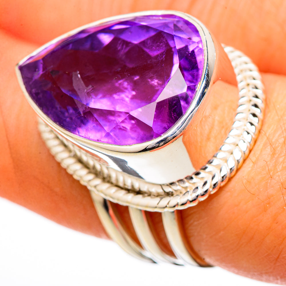 Amethyst Rings handcrafted by Anasilvercos - RING102237