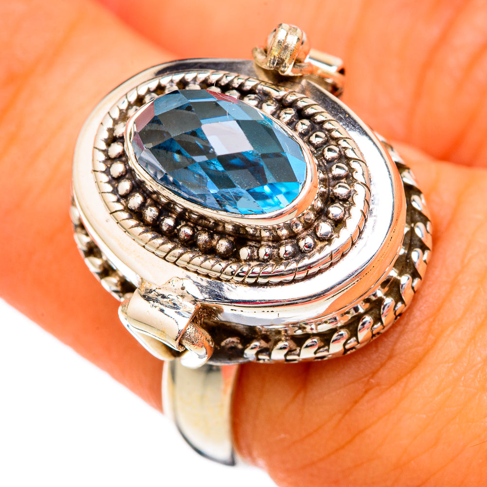 Blue Topaz Rings handcrafted by Anasilvercos - RING102242