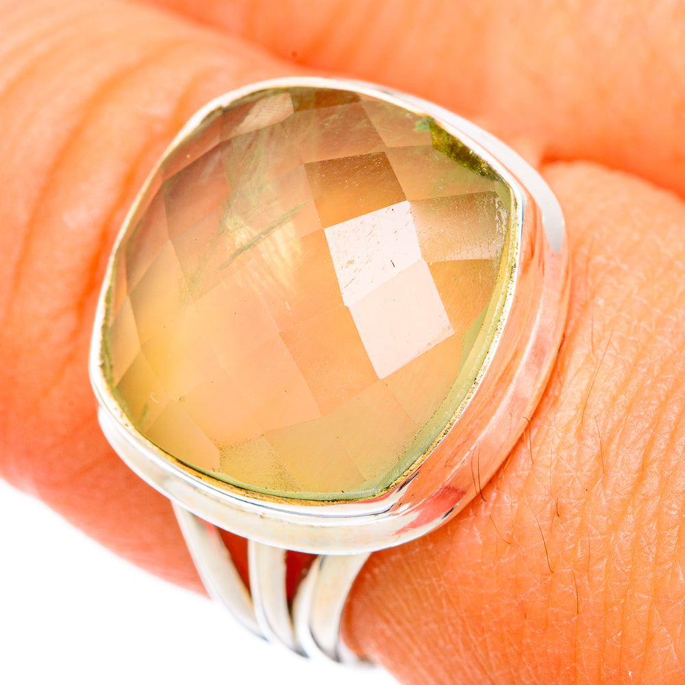 Prehnite Rings handcrafted by Anasilvercos - RING102274