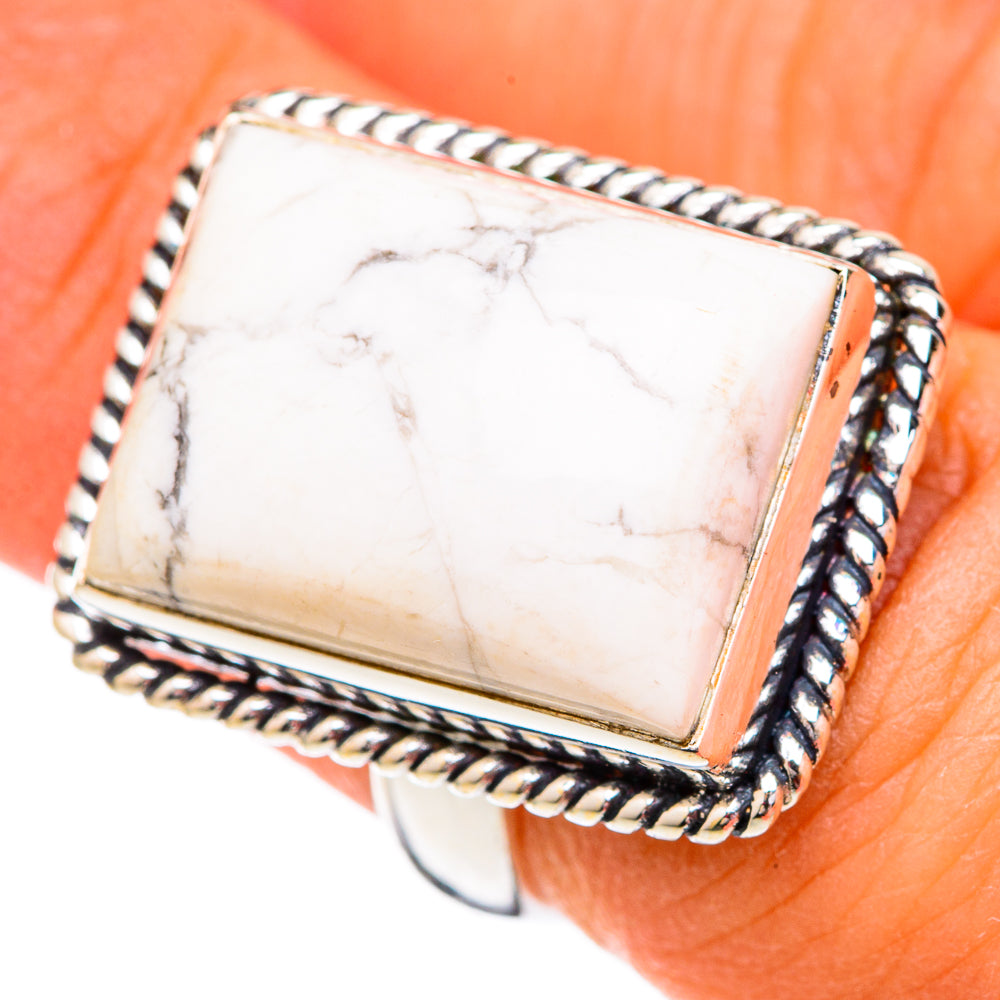 Howlite Rings handcrafted by Anasilvercos - RING102291