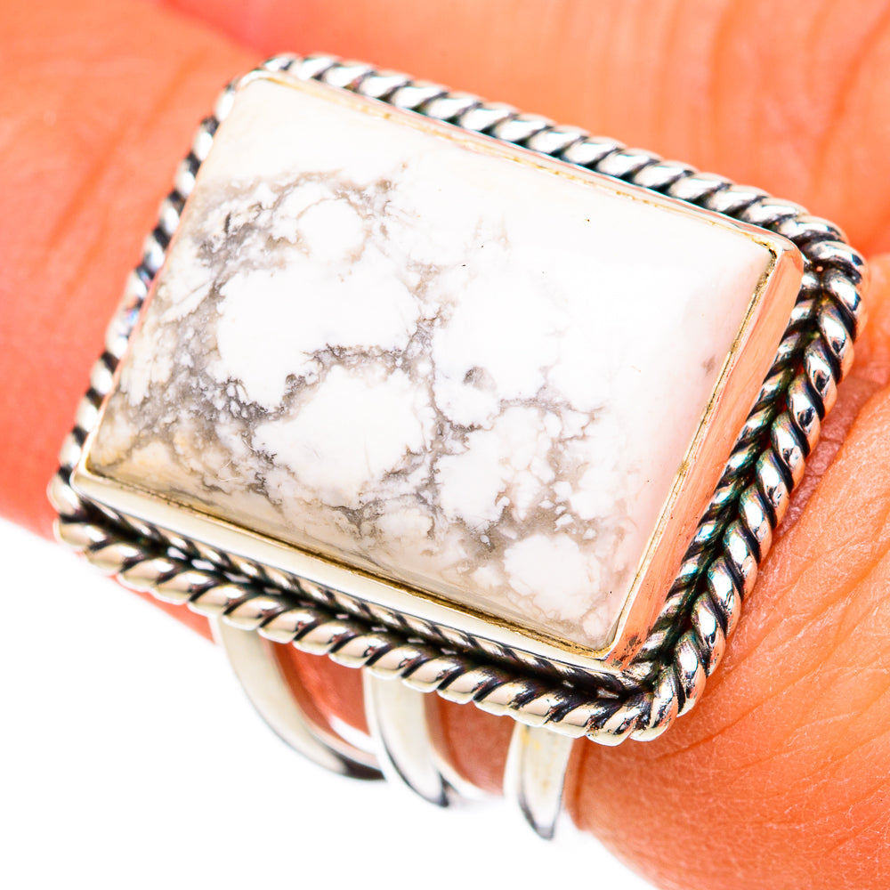 Howlite Rings handcrafted by Anasilvercos - RING102294