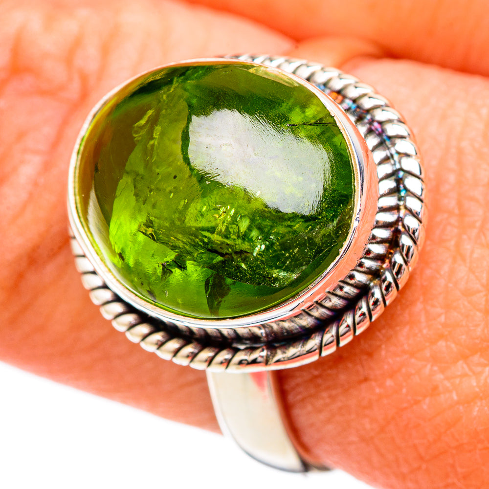 Peridot Rings handcrafted by Anasilvercos - RING102305
