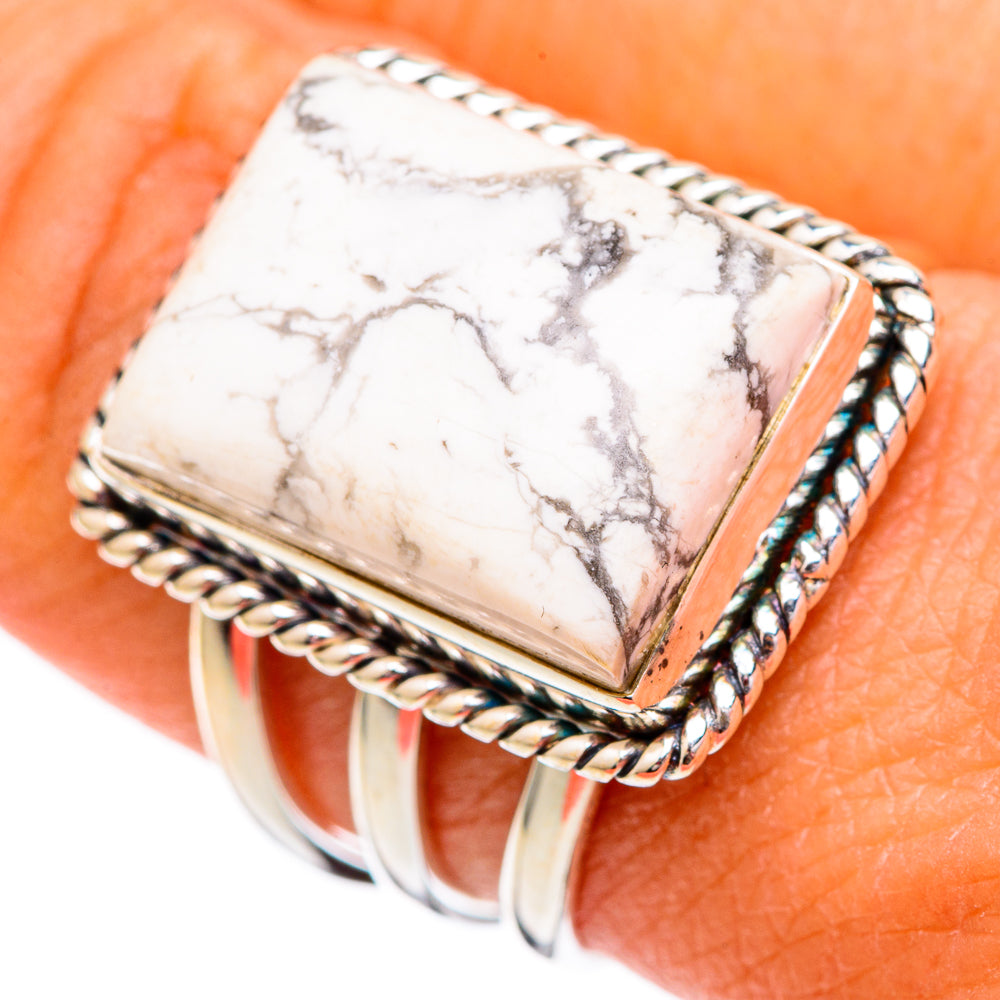 Howlite Rings handcrafted by Anasilvercos - RING102319