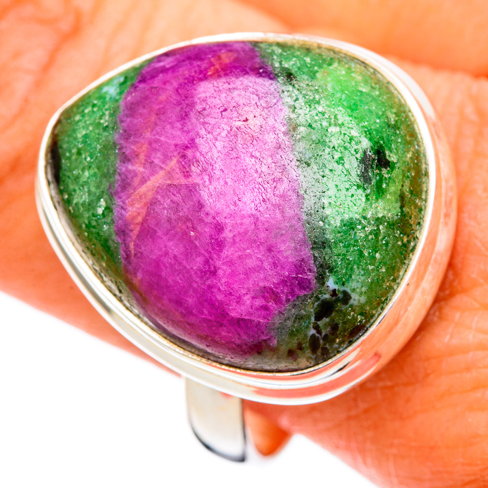 Ruby Zoisite Rings handcrafted by Anasilvercos - RING102323