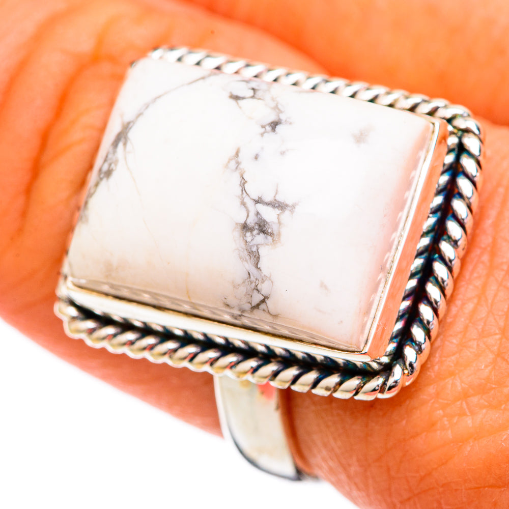Howlite Rings handcrafted by Anasilvercos - RING102342