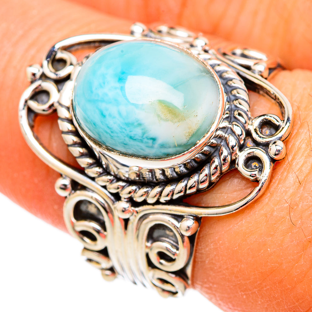 Larimar Rings handcrafted by Anasilvercos - RING102349