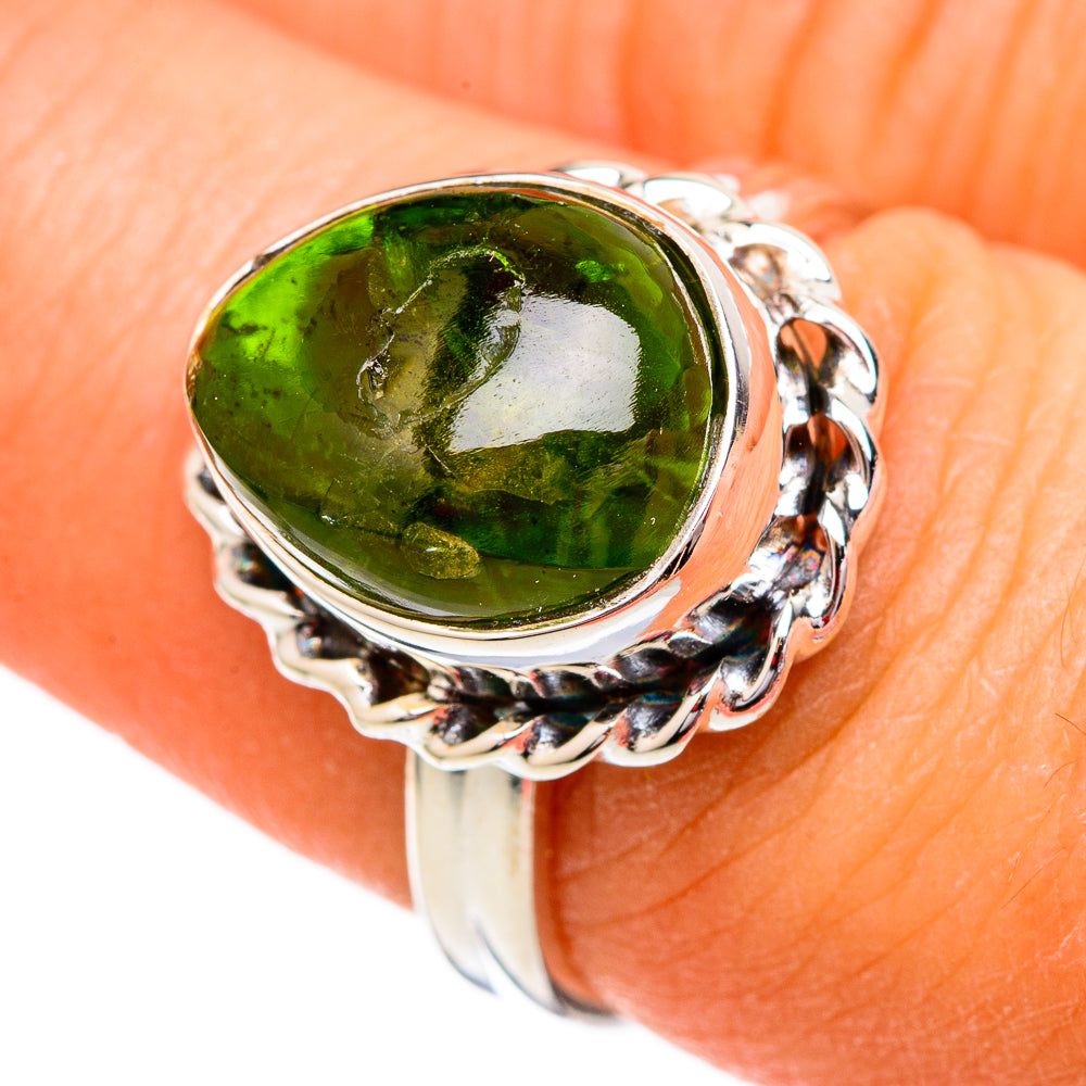 Peridot Rings handcrafted by Anasilvercos - RING102352