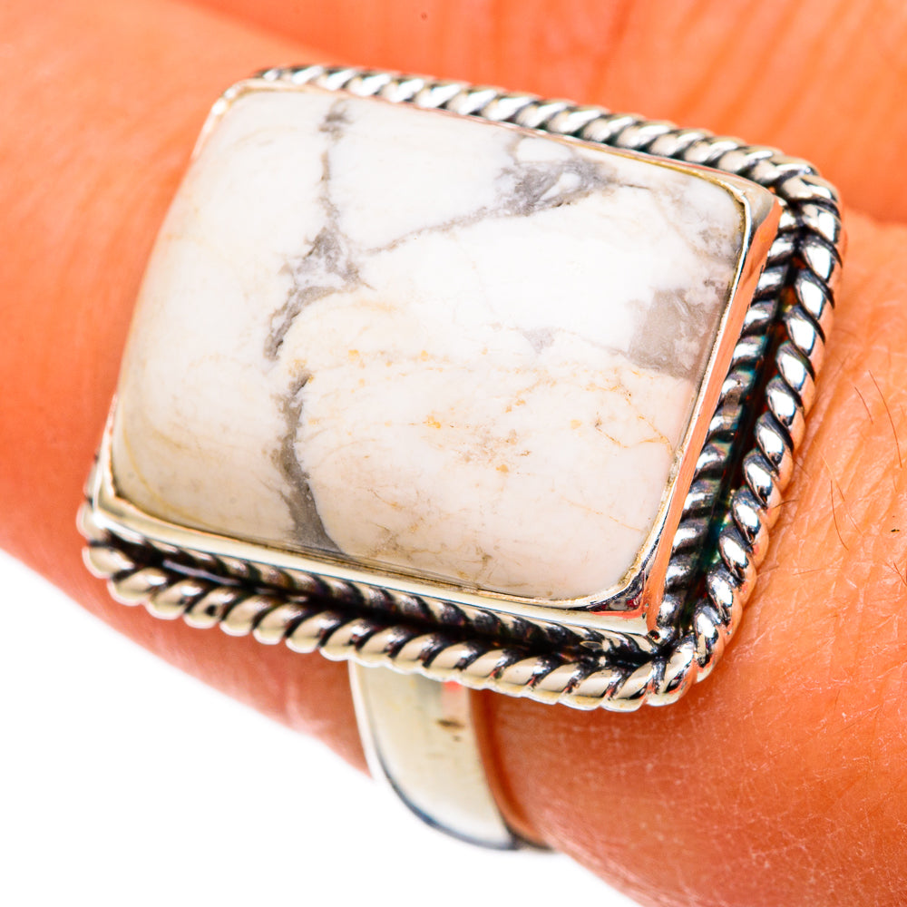 Howlite Rings handcrafted by Anasilvercos - RING102362