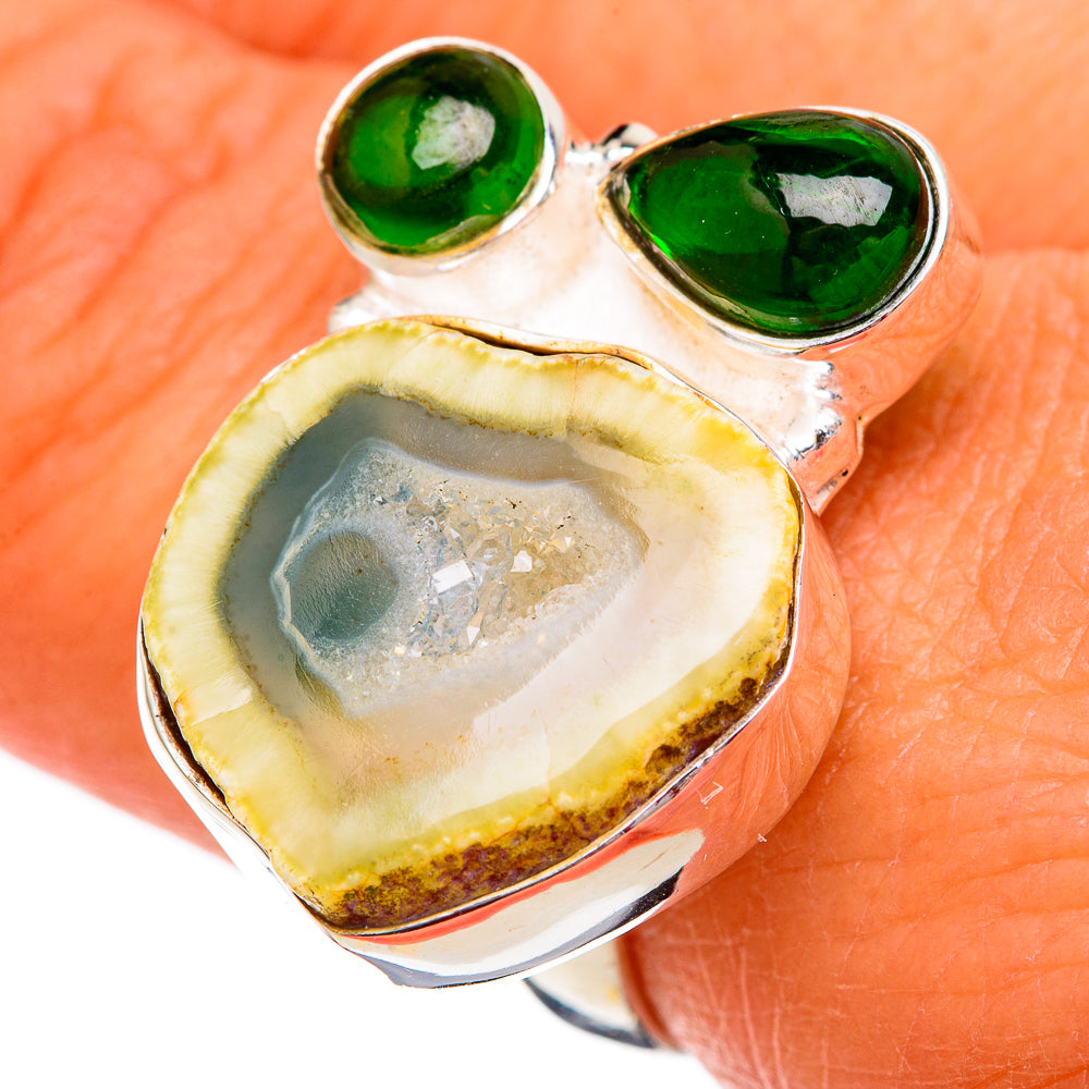 Coconut Geode Druzy Rings handcrafted by Anasilvercos - RING102372