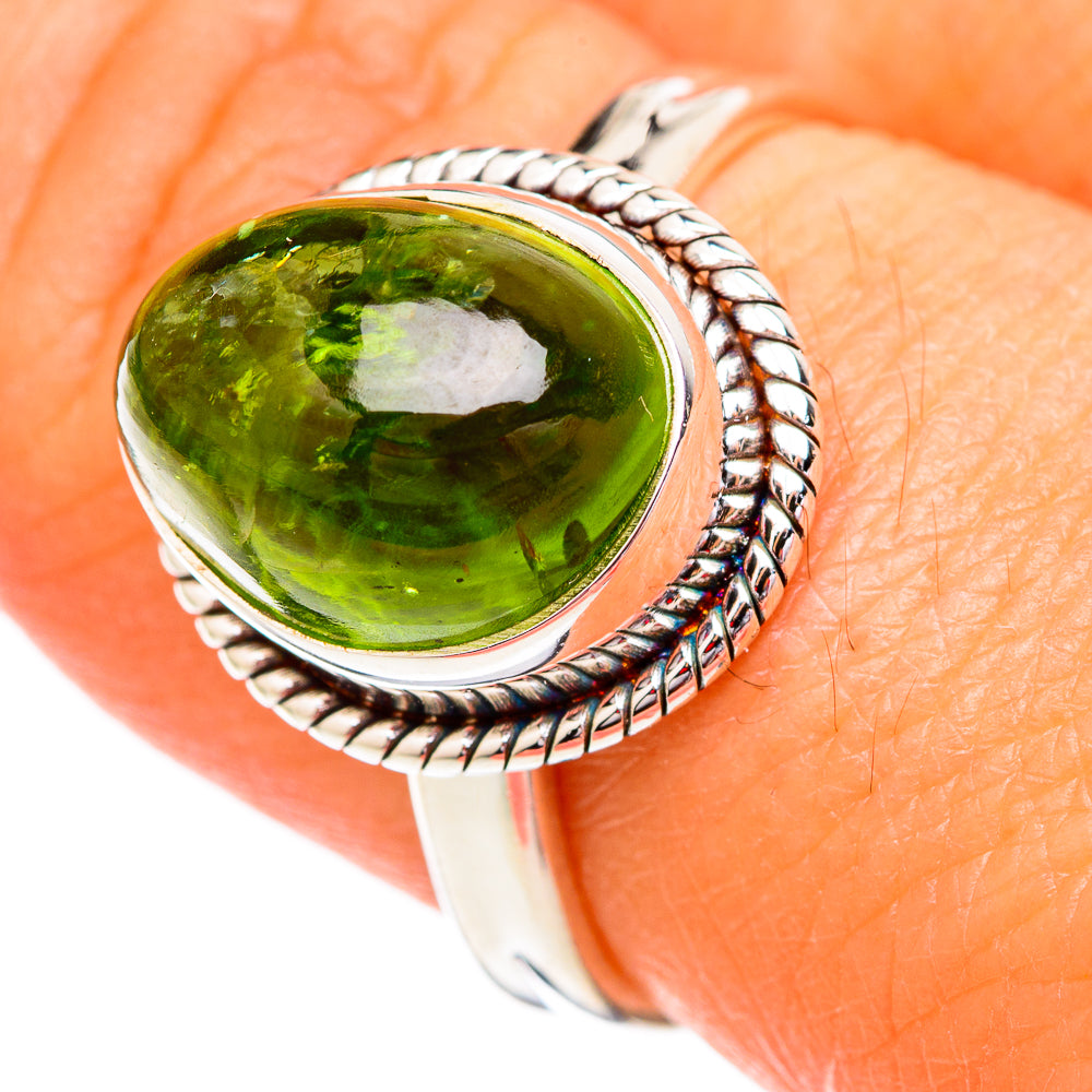 Peridot Rings handcrafted by Anasilvercos - RING102389