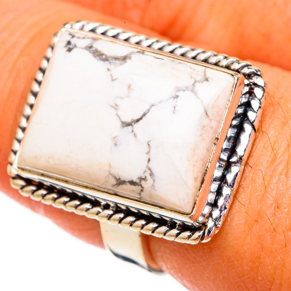 Howlite Rings handcrafted by Anasilvercos - RING102402