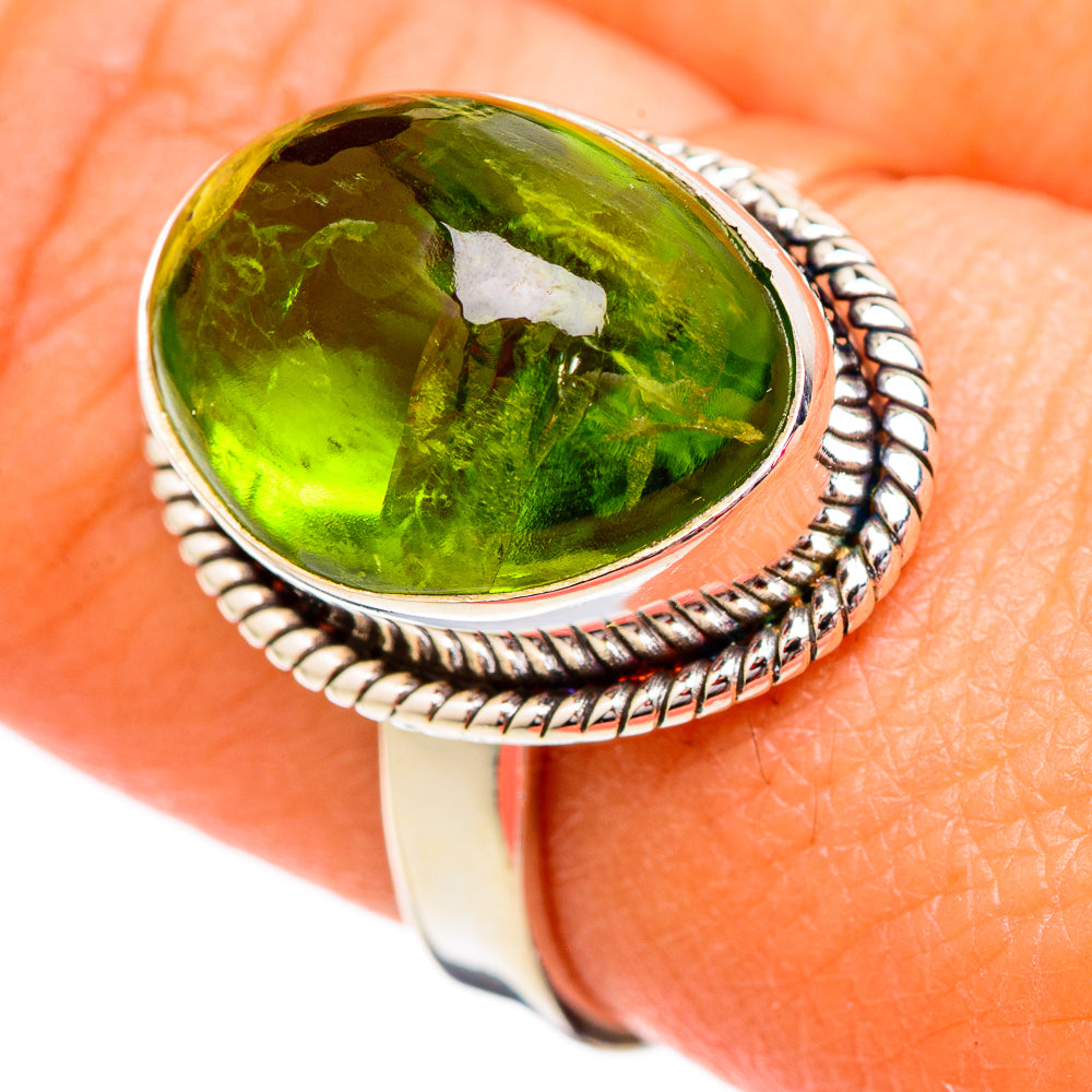 Peridot Rings handcrafted by Anasilvercos - RING102409