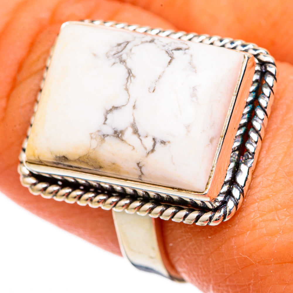 Howlite Rings handcrafted by Anasilvercos - RING102420