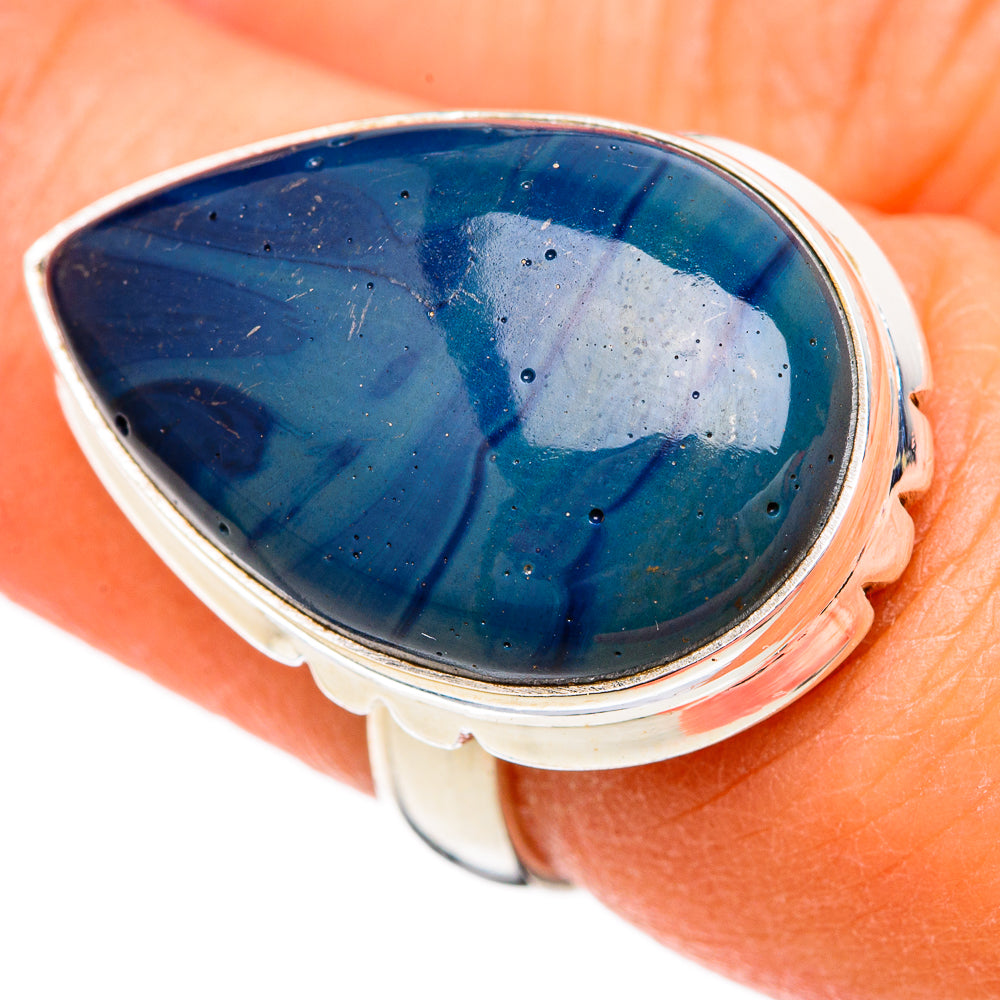 Blue Jasper Rings handcrafted by Anasilvercos - RING102446