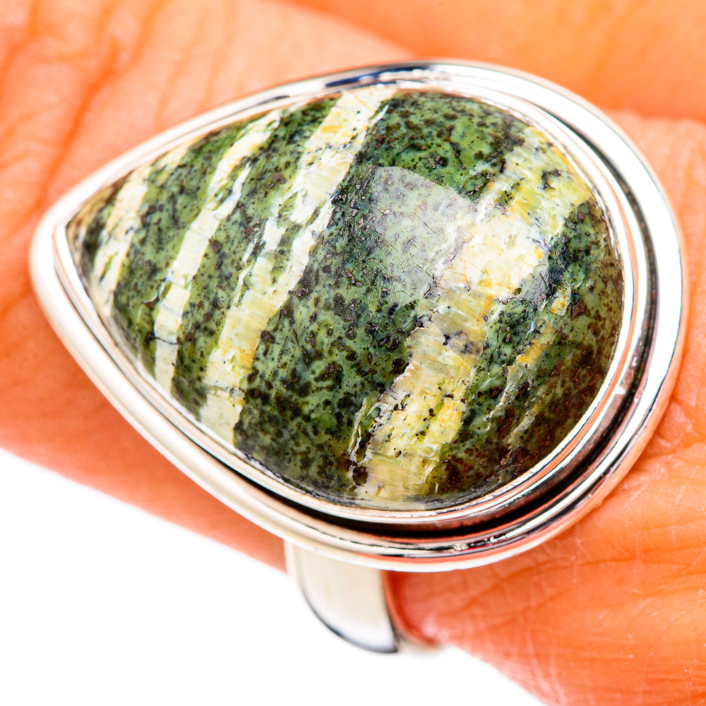 Lizard Jasper Rings handcrafted by Anasilvercos - RING102448