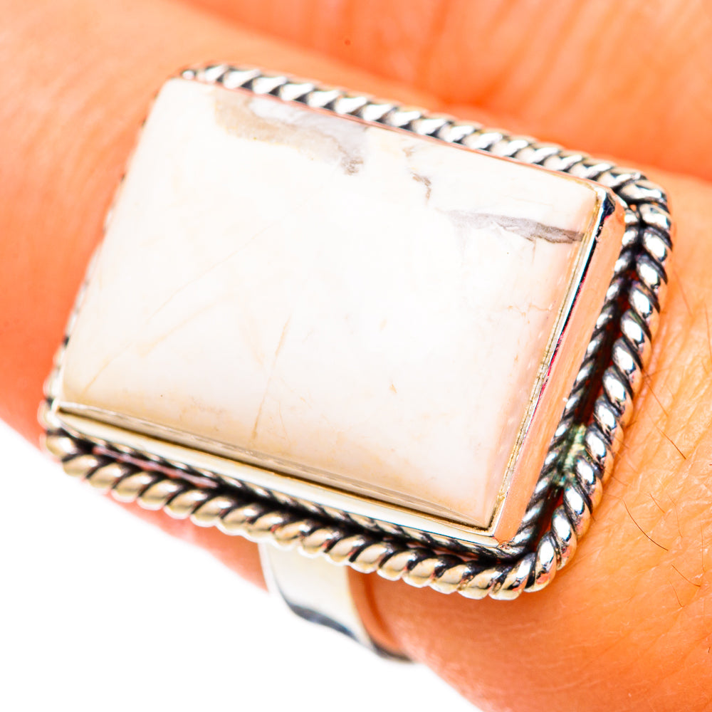 Howlite Rings handcrafted by Anasilvercos - RING102457