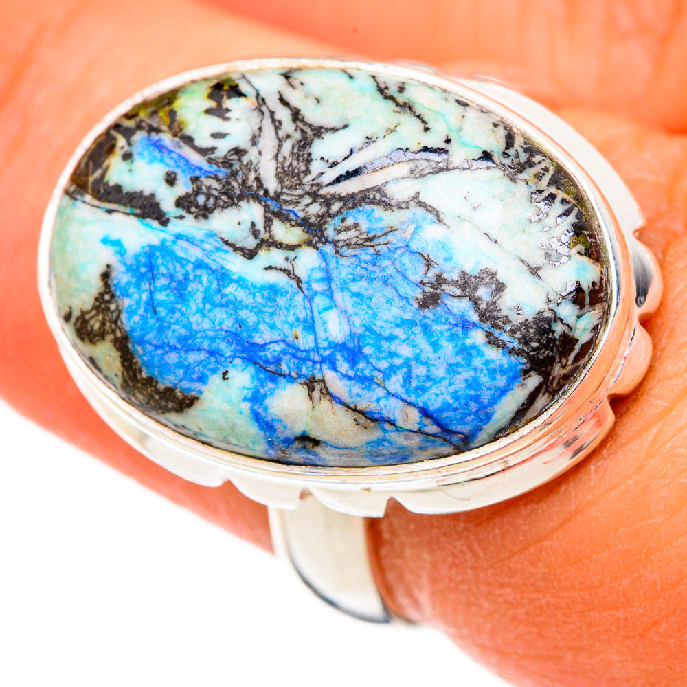Blue Jasper Rings handcrafted by Anasilvercos - RING102462