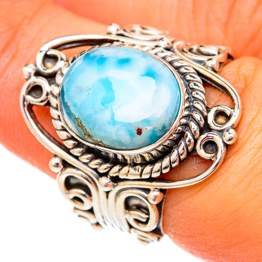 Larimar Rings handcrafted by Anasilvercos - RING102489