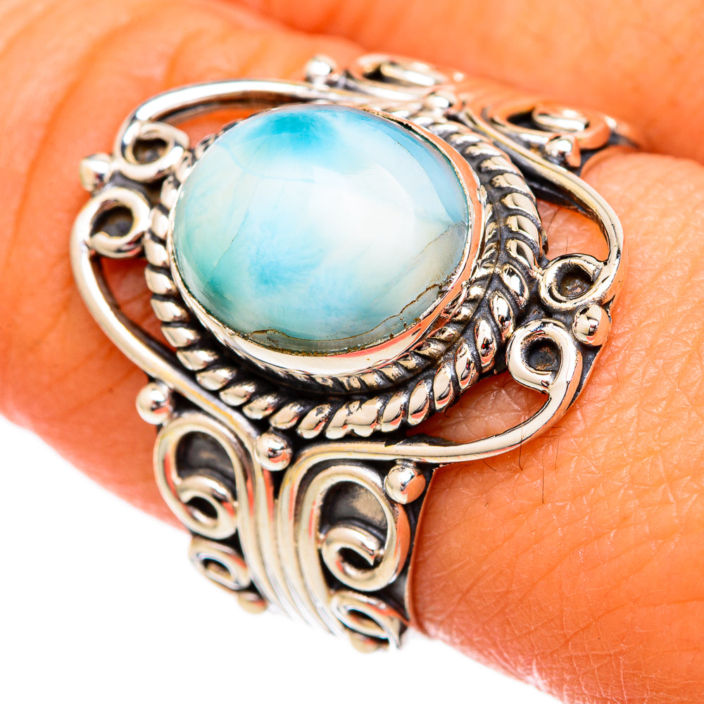 Larimar Rings handcrafted by Anasilvercos - RING102495