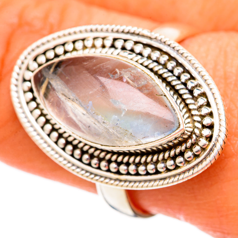 Rainbow Moonstone Rings handcrafted by Anasilvercos - RING102505