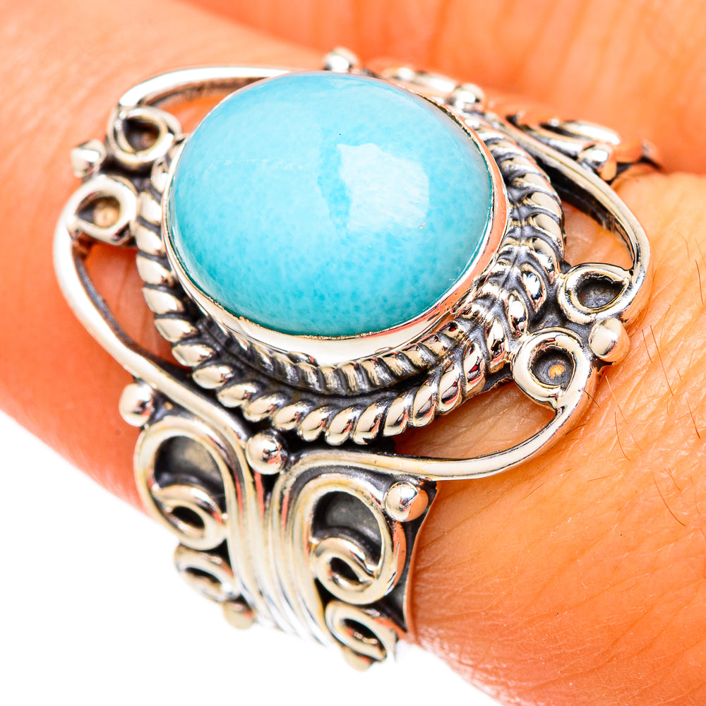Larimar Rings handcrafted by Anasilvercos - RING102518