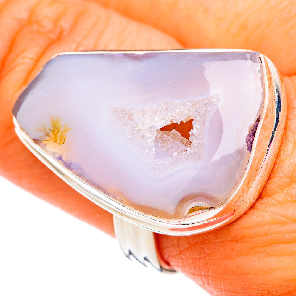White Geode Slice Rings handcrafted by Anasilvercos - RING102526