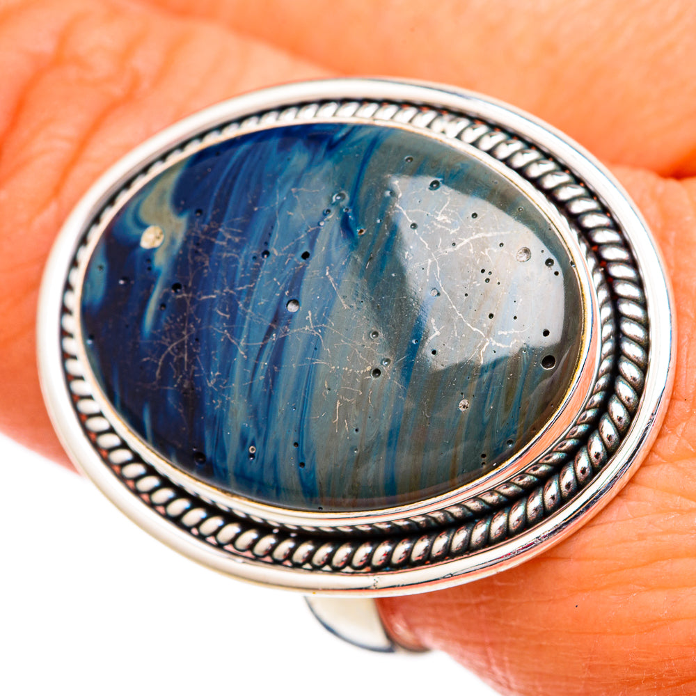 Blue Jasper Rings handcrafted by Anasilvercos - RING102538