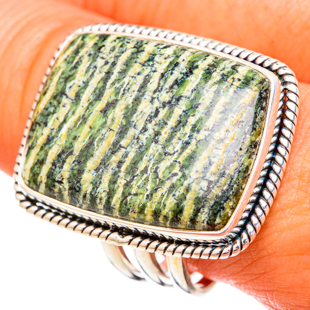 Lizard Jasper Rings handcrafted by Anasilvercos - RING102548