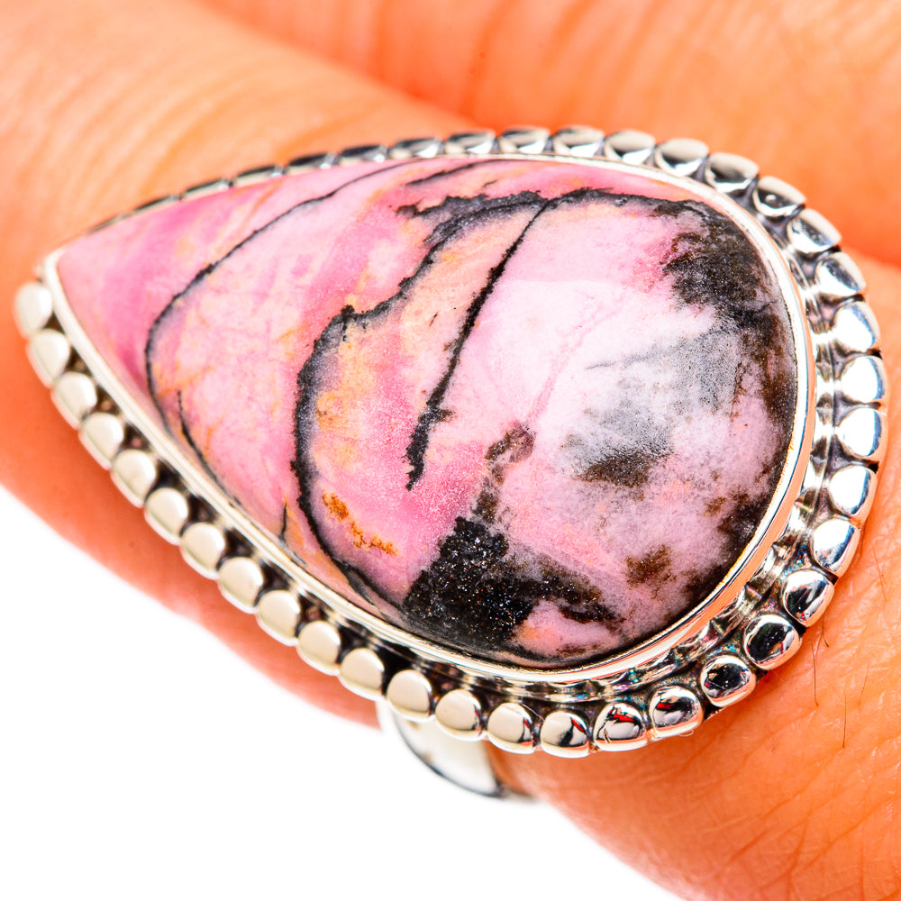 Rhodonite Rings handcrafted by Anasilvercos - RING102557