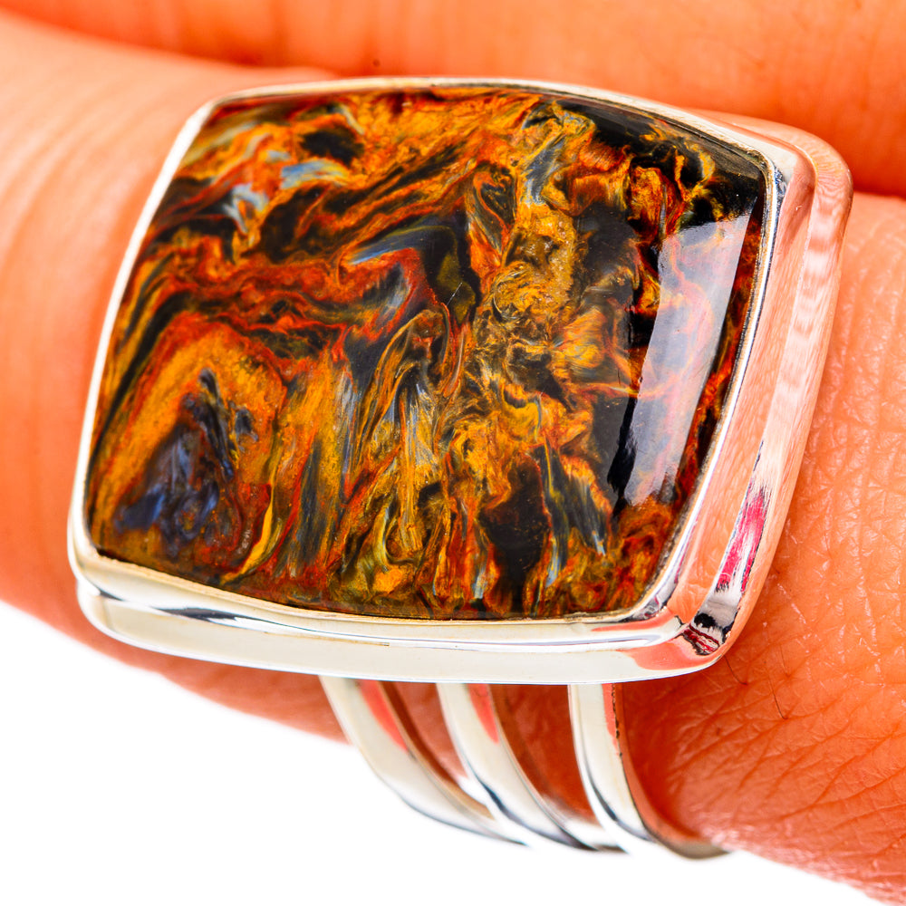 Golden Pietersite Rings handcrafted by Anasilvercos - RING102566
