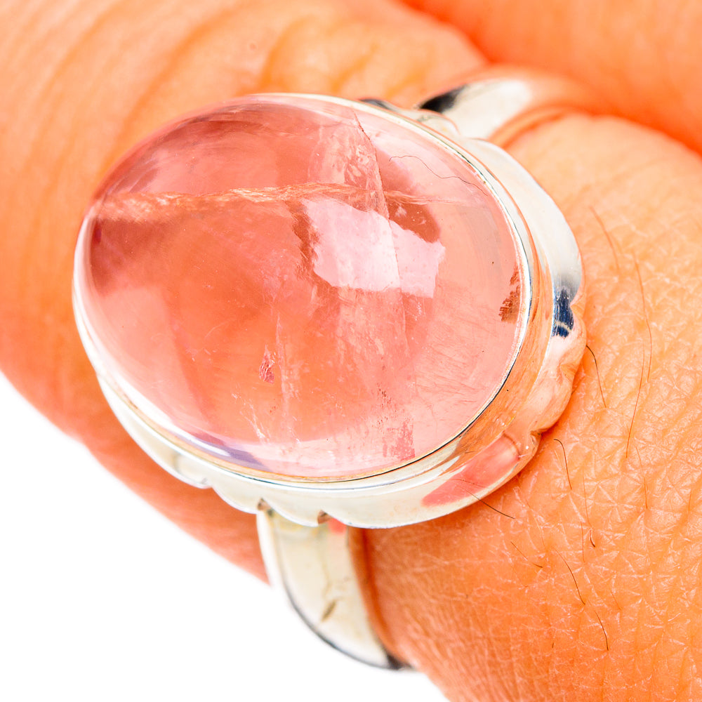 Rose Quartz Rings handcrafted by Anasilvercos - RING102578