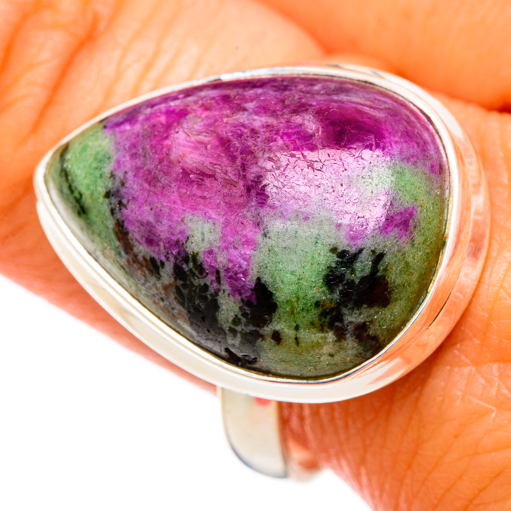 Ruby Zoisite Rings handcrafted by Anasilvercos - RING102588