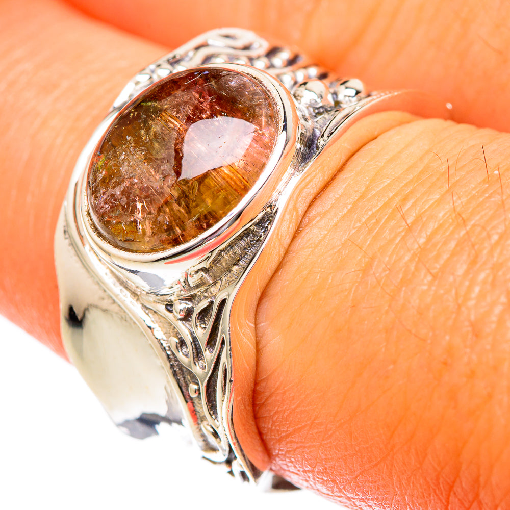 Watermelon Tourmaline Rings handcrafted by Anasilvercos - RING102600