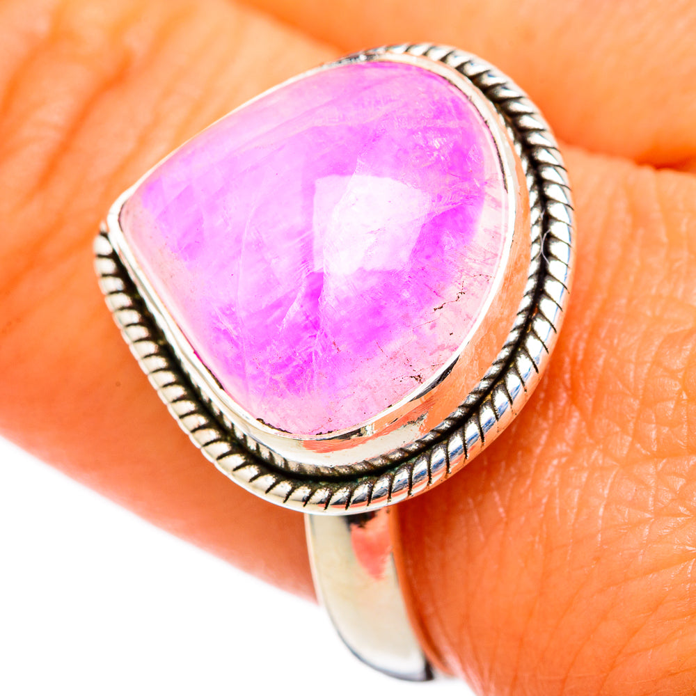 Pink Moonstone Rings handcrafted by Anasilvercos - RING102601
