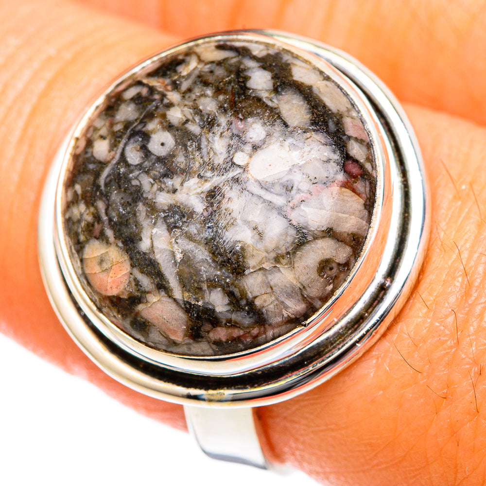 Crinoid Fossil Rings handcrafted by Anasilvercos - RING102608