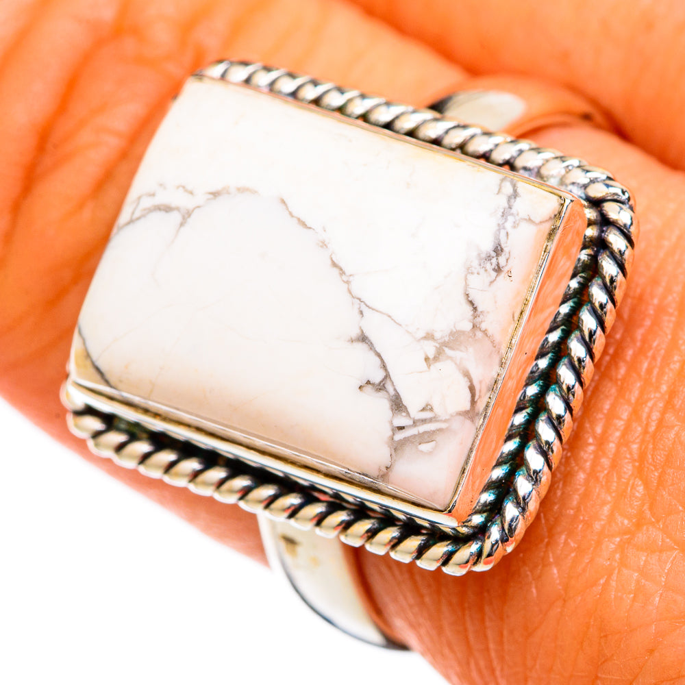 Howlite Rings handcrafted by Anasilvercos - RING102612