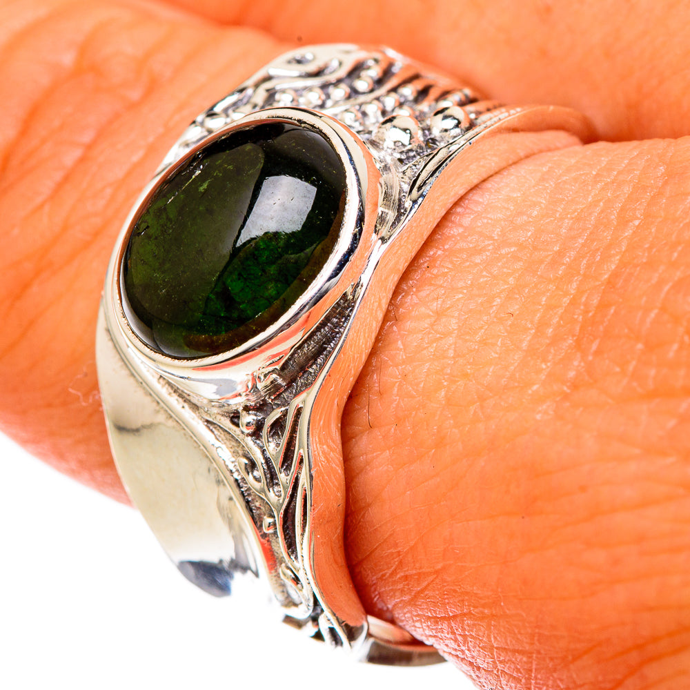 Green Tourmaline Rings handcrafted by Anasilvercos - RING102640