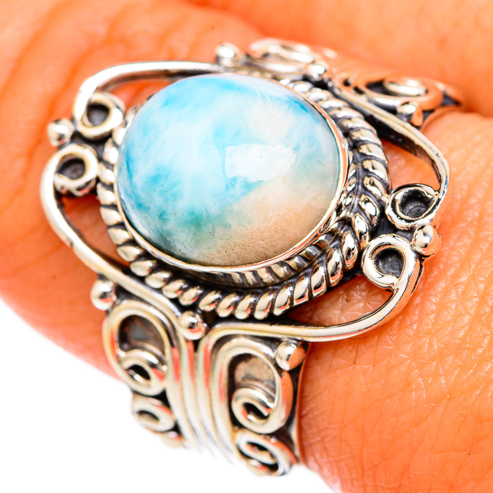 Larimar Rings handcrafted by Anasilvercos - RING102655