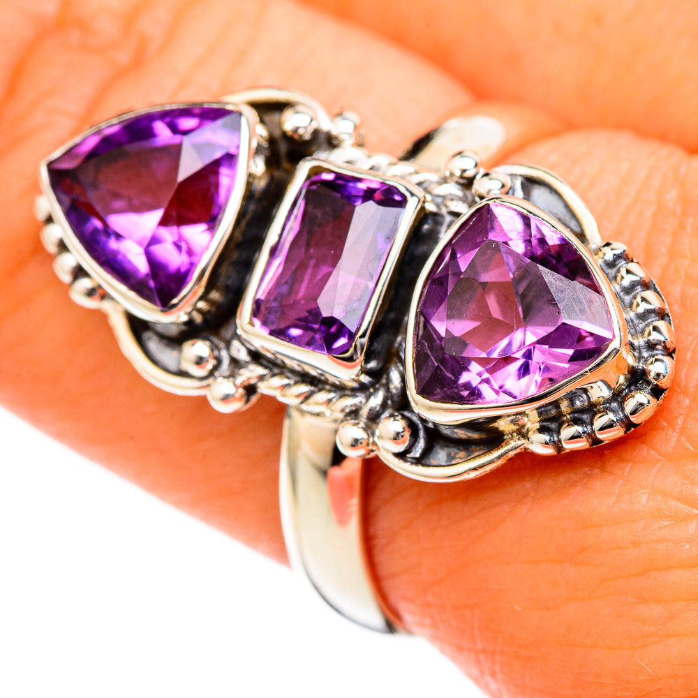 Amethyst Rings handcrafted by Anasilvercos - RING102691