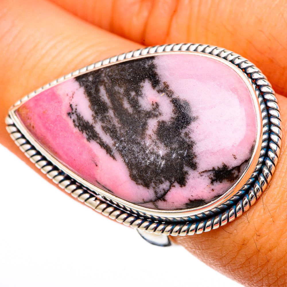 Rhodonite Rings handcrafted by Anasilvercos - RING102746