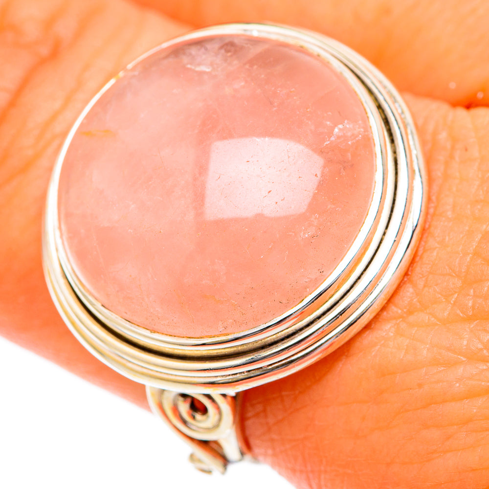 Rose Quartz Rings handcrafted by Anasilvercos - RING102748