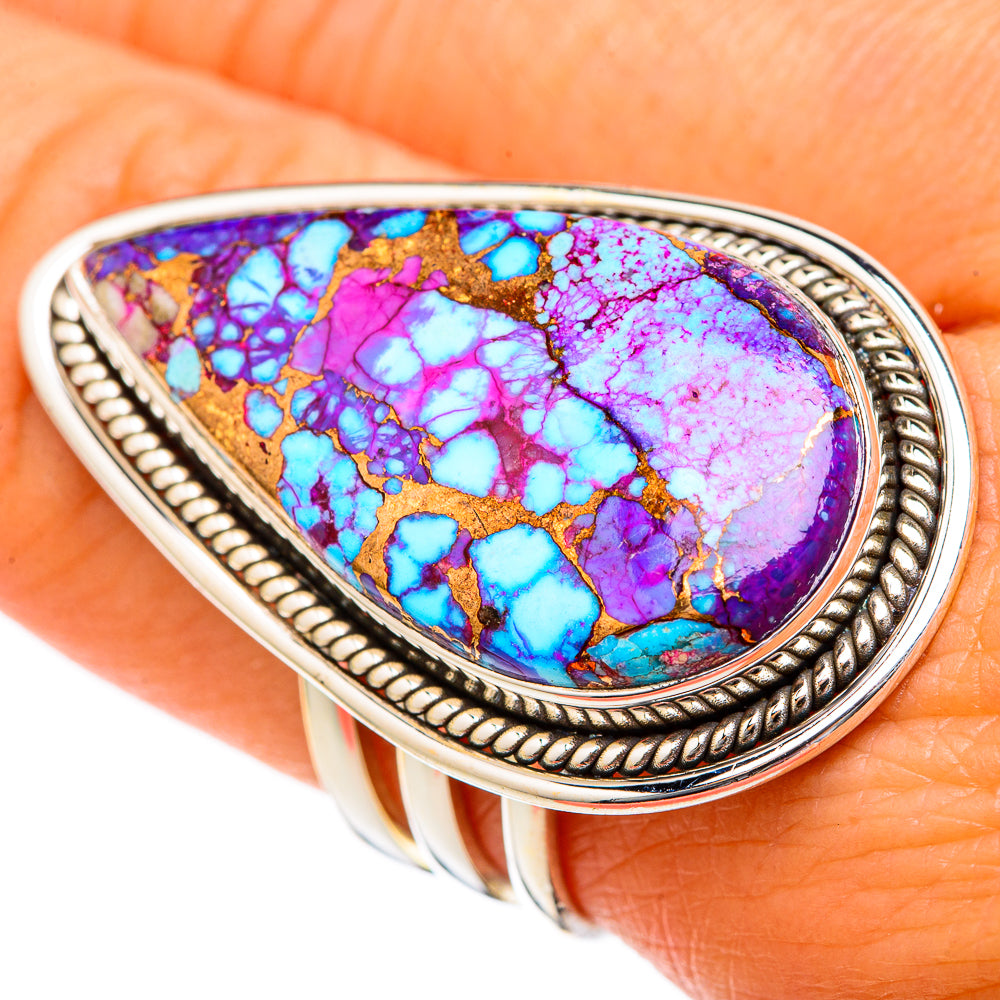 Spiny Oyster Turquoise Rings handcrafted by Anasilvercos - RING102749