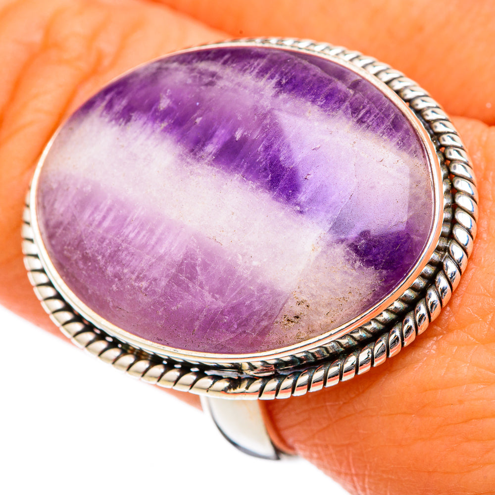 Chevron Amethyst Rings handcrafted by Anasilvercos - RING102750