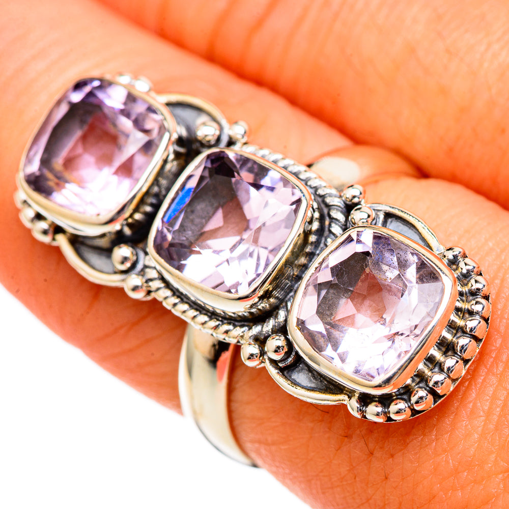 Kunzite Rings handcrafted by Anasilvercos - RING102753