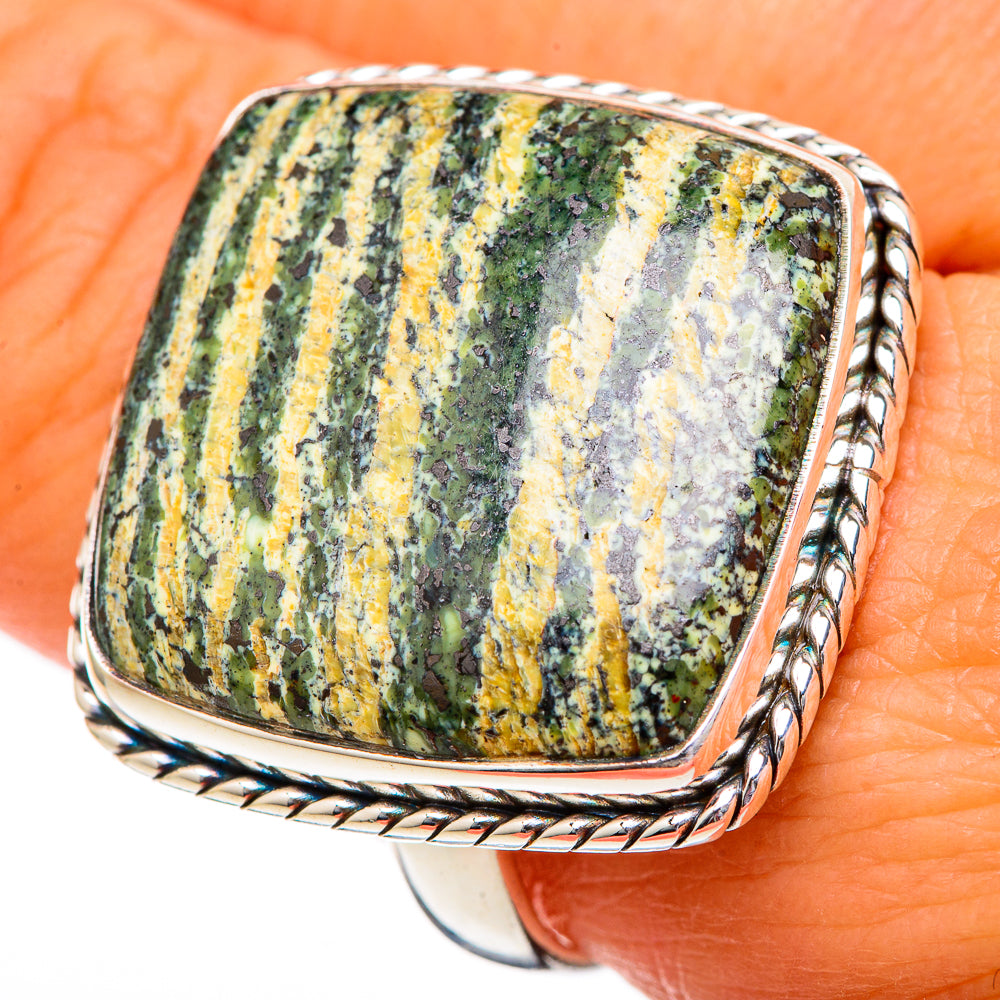 Lizard Jasper Rings handcrafted by Anasilvercos - RING102778
