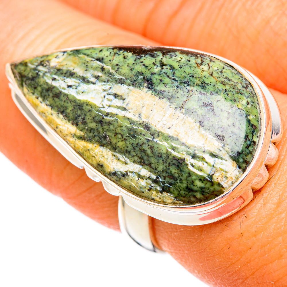 Lizard Jasper Rings handcrafted by Anasilvercos - RING102779